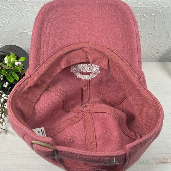 PINK Victoria Secret Wool Blend Mauve Soft Pink Ball Cap Cinch Back PINK Logo - Picture 7 of 12